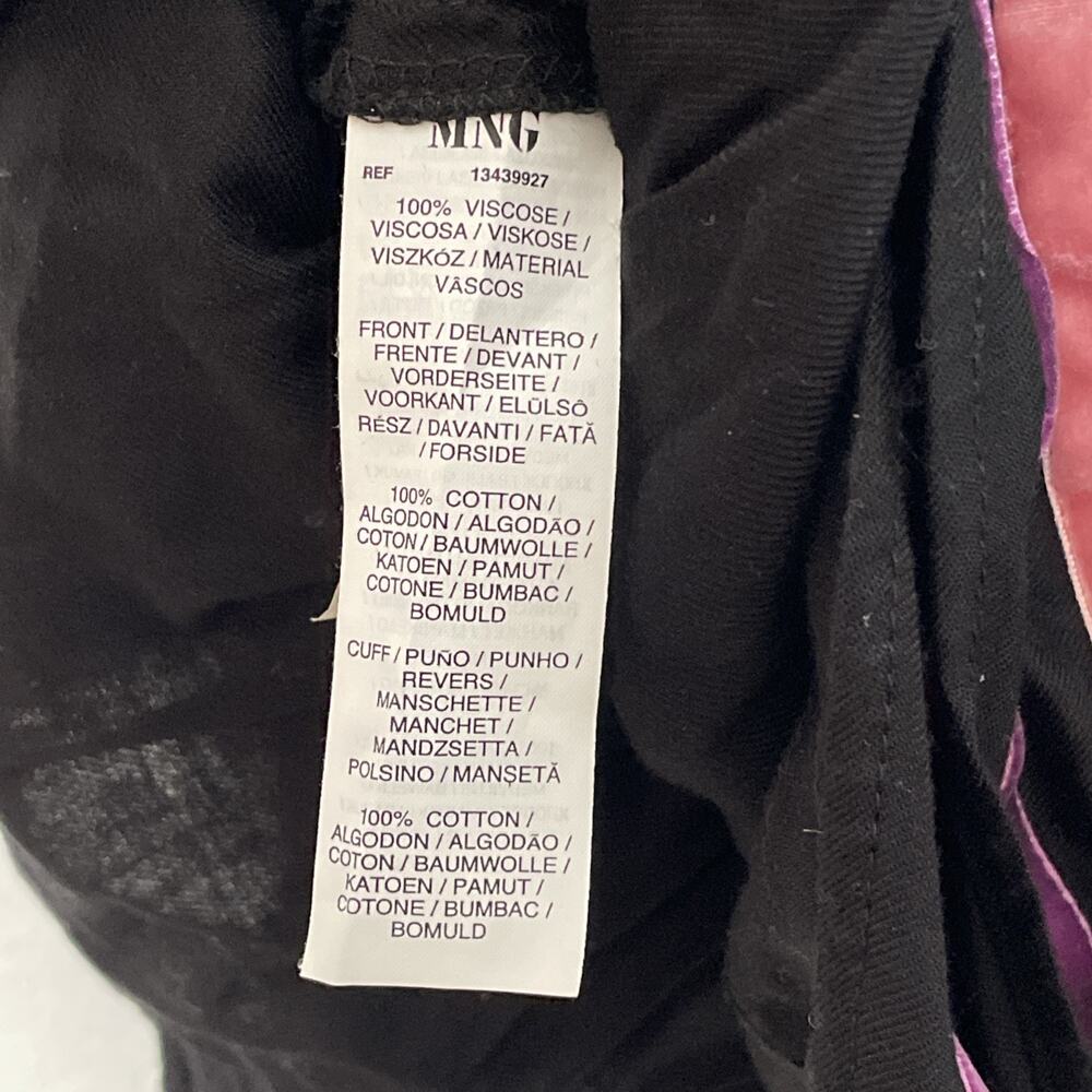 Mango MNG Black Tiered Long Sleeve Ribbon Dress Size XS - Picture 7 of 9